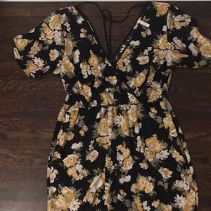 Pant floral Jumpsuit with tassels on back